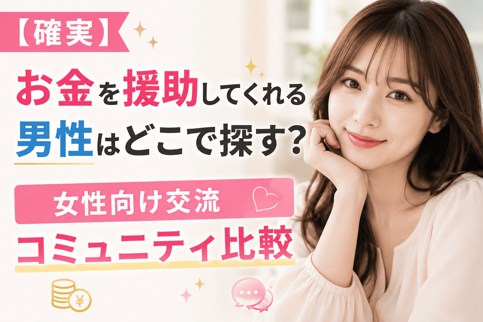 【確実】お金を援助してくれる男性はどこで探す？女性向け交流コミュニティ比較